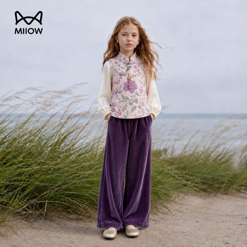 Girls' Neo-Chinese Hanfu Style Outfit Set