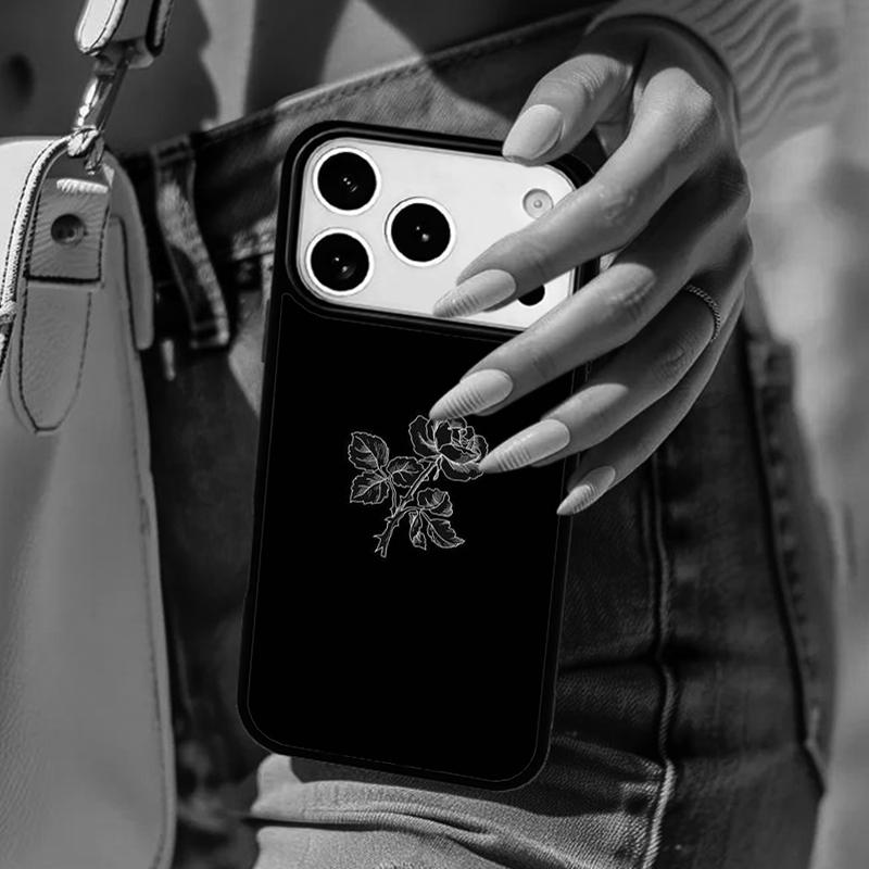 Минималистичный цветочный чехол для телефона iPhone 17 Air 14 15 13 12 Max Cover Для Apple 16e 11 Pro Max Plus Coque