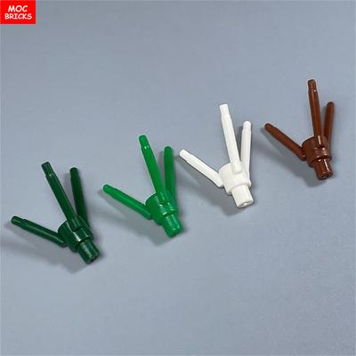 28 шт. Кирпичики MOC 24855 Растение Цветок 3 Стебля Горшок для Цветов Ветви Дерева Аксессуары Детали Строительных Блоков DIY Рождественский Подарок Игрушка