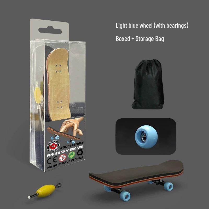 Maple Wood Finger Skateboard - Professional & Beginner Style, Novelty Flip with Bearing Wheels, Wang Yibo Edition