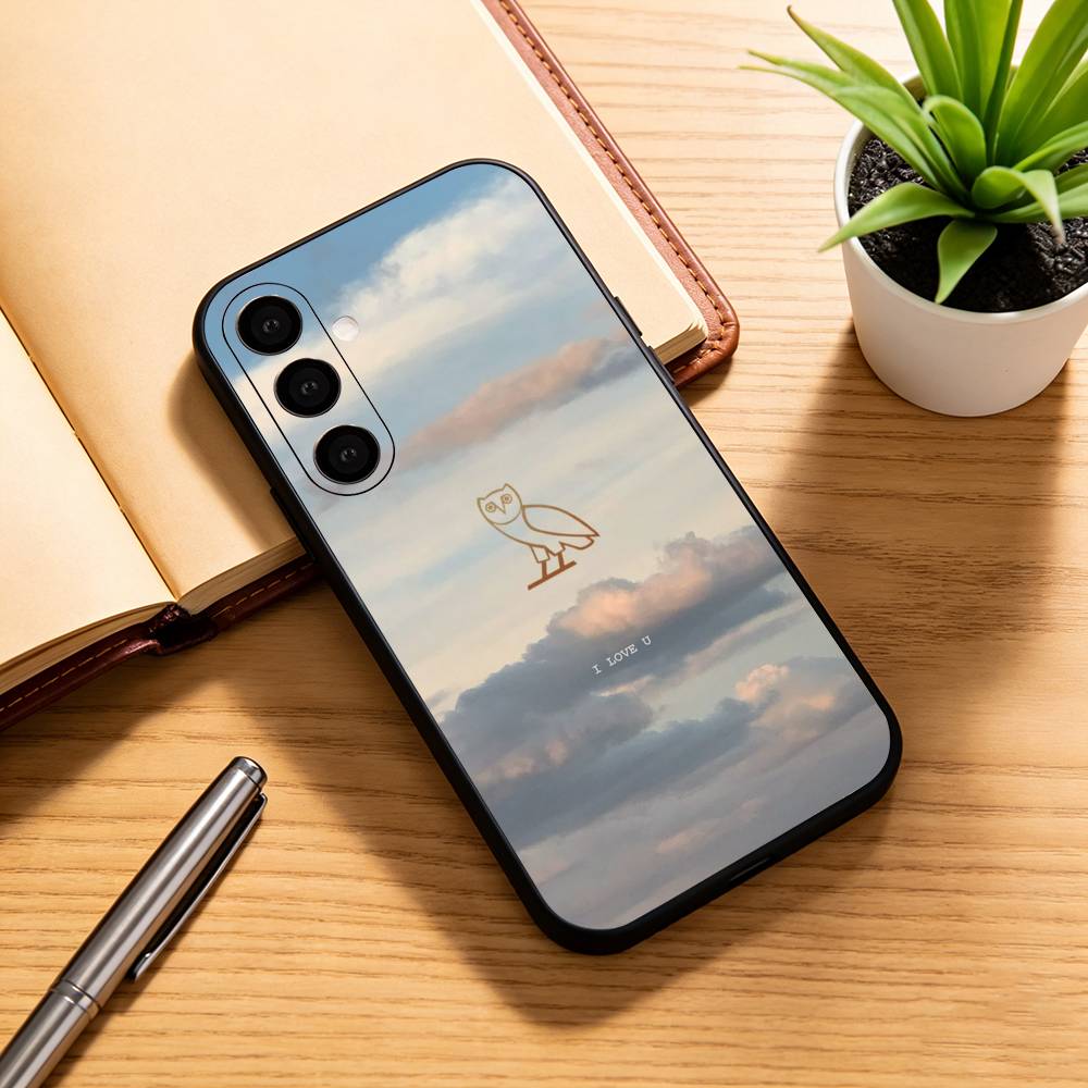 OWL-l D-Drake OvO Чехол для телефона Samsung Galaxy A73,A72,A71,A70,A53,A52,A51, Мягкий силиконовый черный чехол