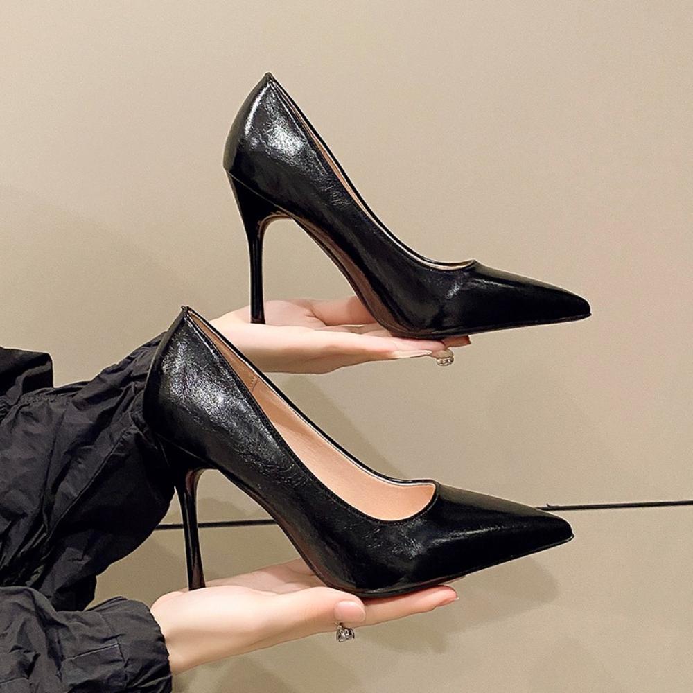 Модная женская обувь на высоком каблуке Весна/осень Модная Сексуальная Элегантная с острым носком Ласточка Удобные туфли-лодочки 10 см для женщин