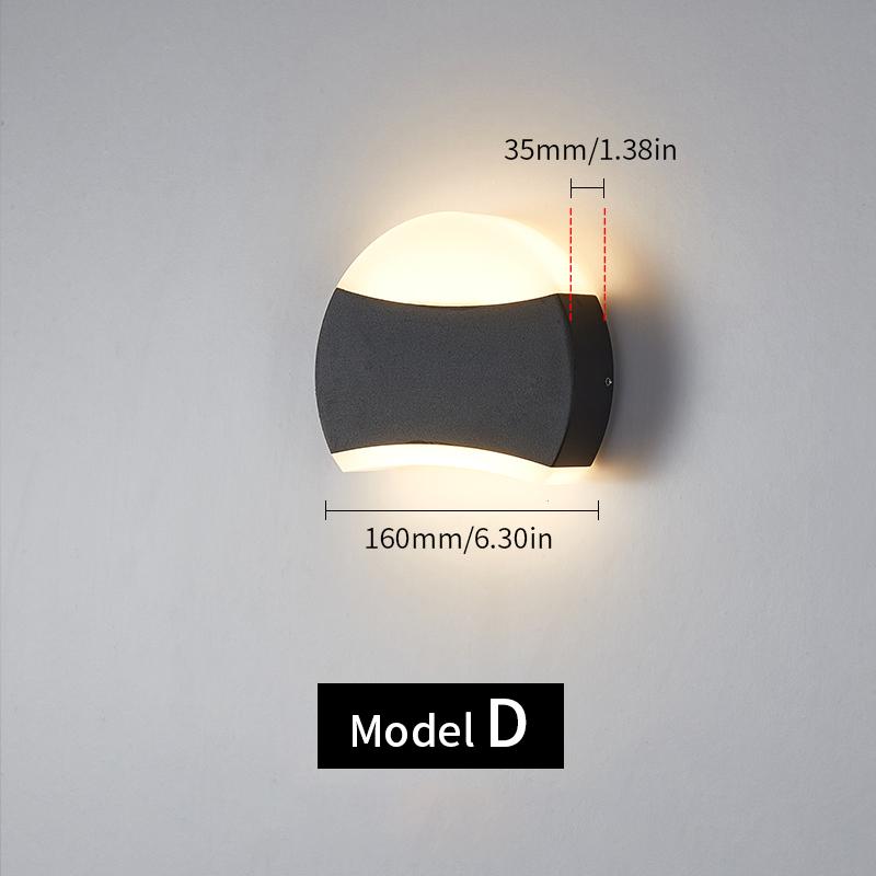 Настенный светильник светодиодный 85-265 В 6 Вт 12 Вт холодный белый теплый белый подходит для внутреннего наружного сада удобное украшение простая установка