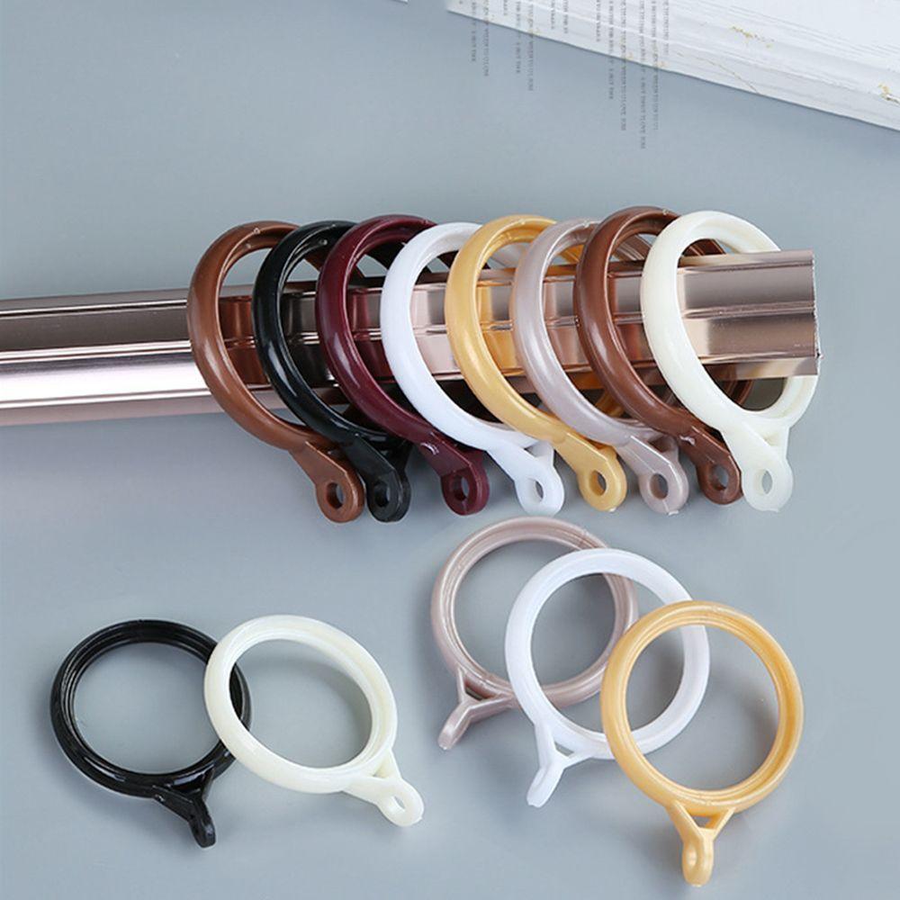 Mute Solid Color Simple Curtain Accessories Roman Rod Clip Hook Curtain Rings Hanging Loop Buckle