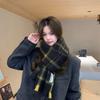 Couple's Cute Korean Style Plaid Soft Winter Scarf Women's Autumn & Winter Warm Versatile Student Shawl Neck Warmer