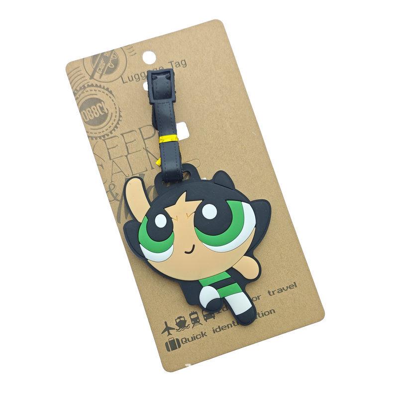 Милый мультяшный летающий полицейский из ПВХ-резины багажная бирка - Подвеска-идентификатор для чемодана в стиле аниме