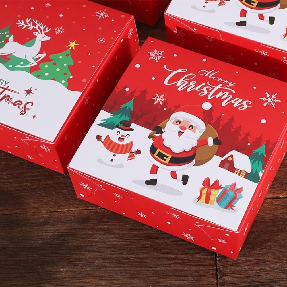 5pcs Decorative Paper Favor Box Christmas Party Favor Box New Paper Gift Box For Christmas