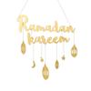 Eid Mubarak Hanging Decoration Ramadan Kareem Hanging Plaques Ramadan Mubarak Decorations 2024 for Eid Al-fitr Party Supplies
