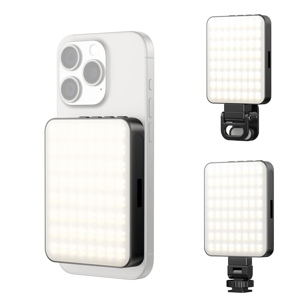 Magnetic LED Video Light Pocket LED Fill Light 3000K 6500K Dimmable Video Conference Light for Smartphone Laptop Tablet