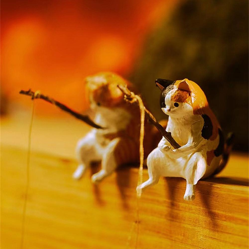 8 типов DIY Рыбалка Кошка украшения для аквариума ландшафтный дизайн креативные украшения дома аксессуары товары для домашних животных