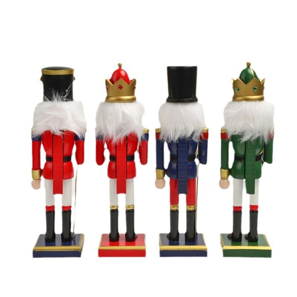 Elegant 25cm Wood Nutcrackers Statue Artistic Tabletop Decoration for Nut Cracking and Display Stylish Desktop Ornament