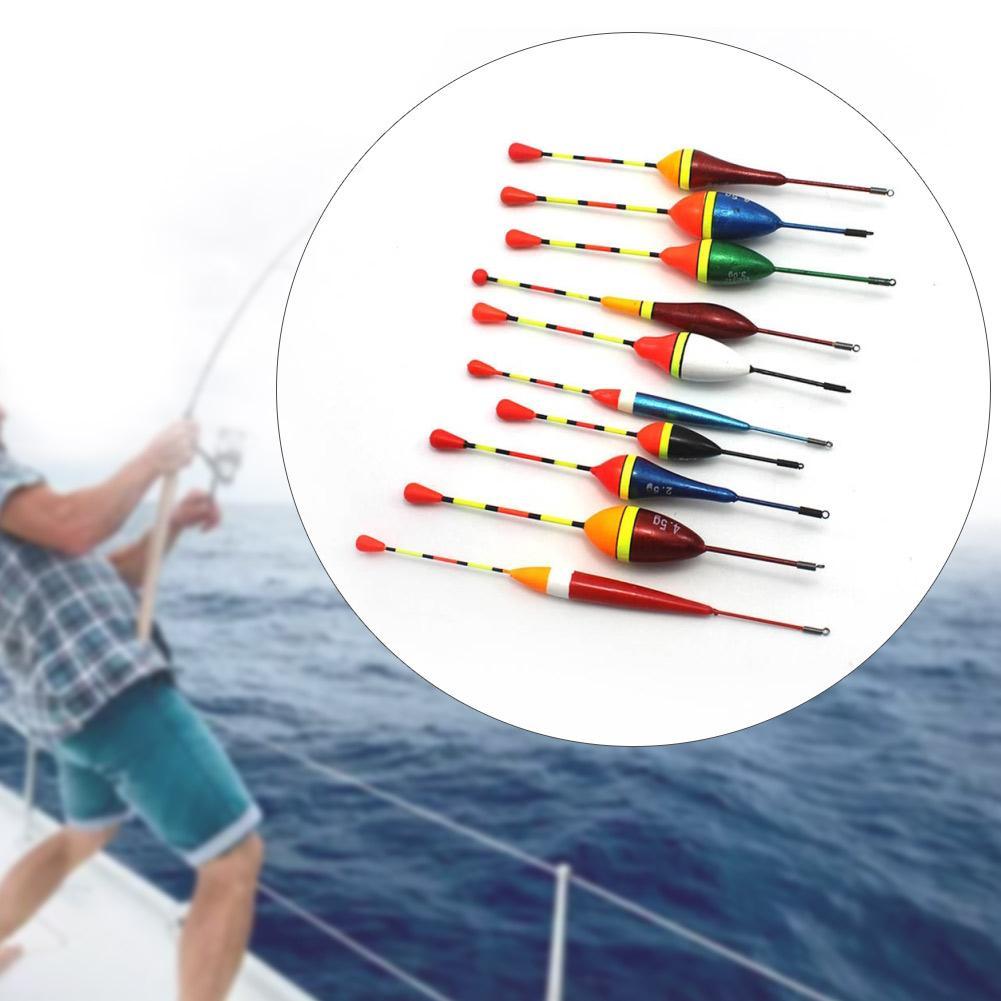 Набор из 10 шт. рыболовных поплавков, буй, поплавок, вертикальный поплавок, рыболовная снасть, поплавок, приманка, инструменты, размер Flu R4H3