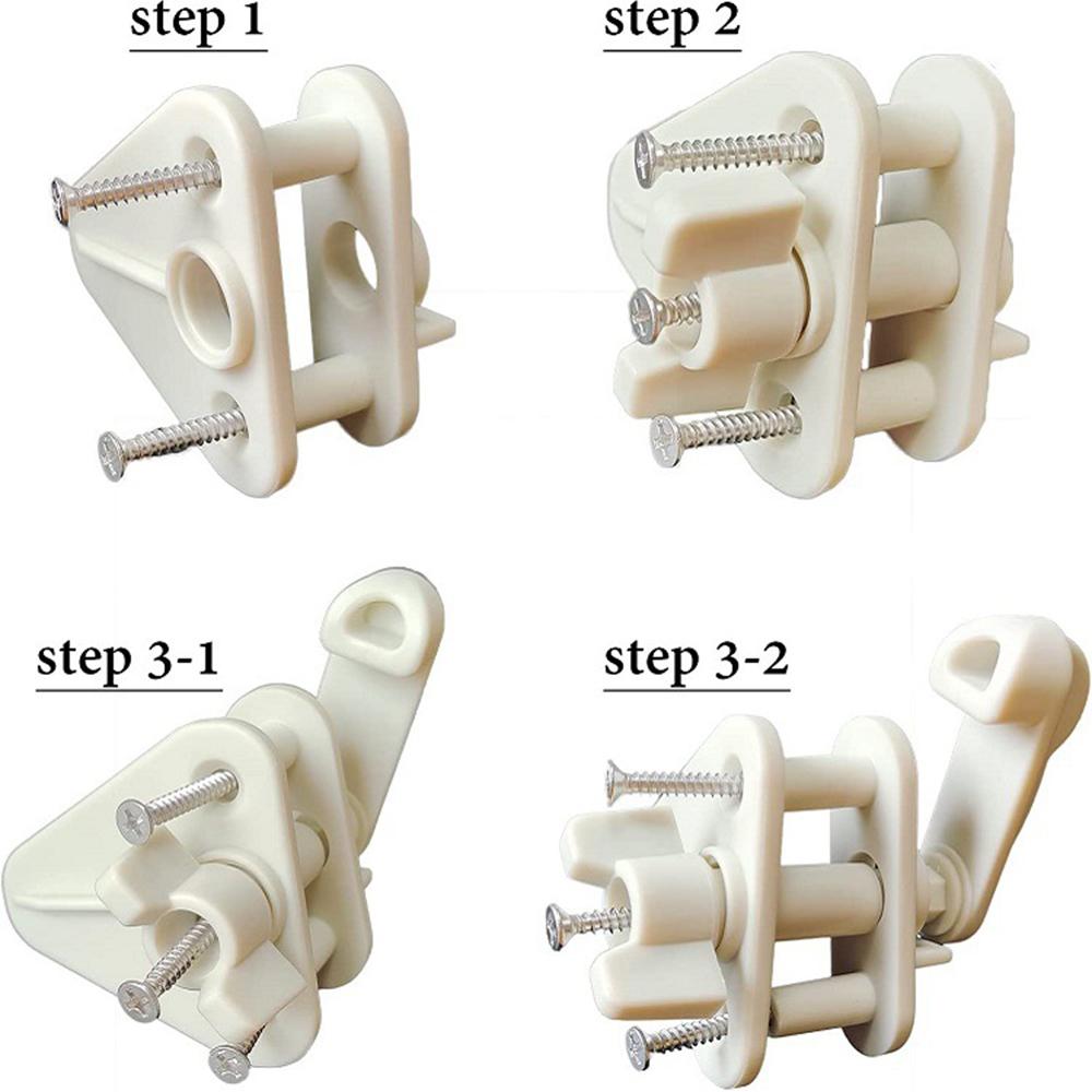 2 Sets of Pontoon Boat Gate Latch Replacement Safety Door Latches Kit Plastic