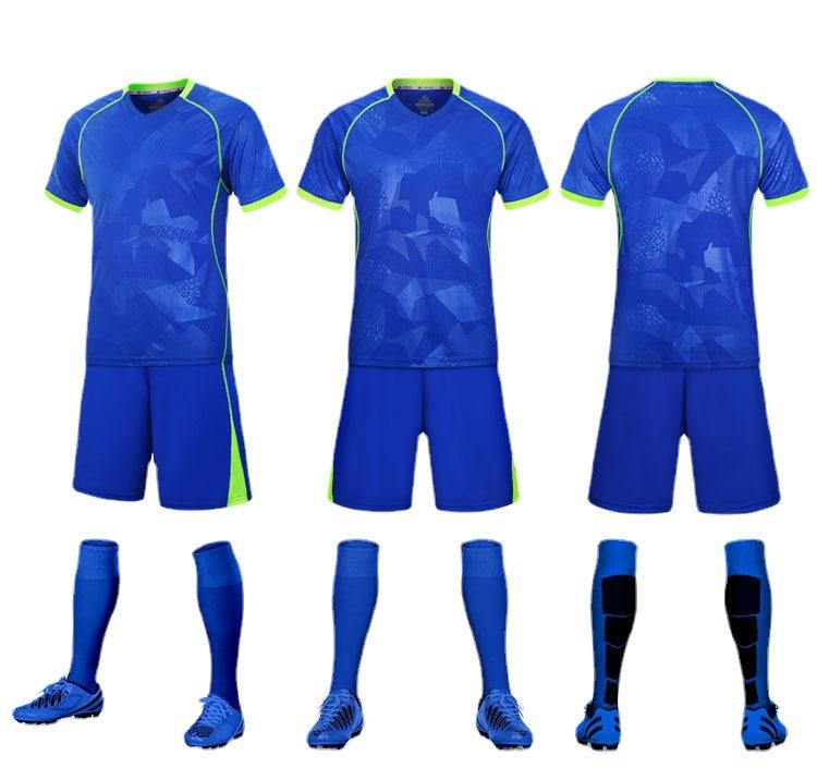 Smooth Board Football Uniform Suit Training Uniform Men'S And Women'S Adult Children'S Short-Sleeved Suit Sports Team Uniform Breathable Adult Print N
