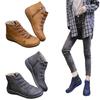 SyfIyno New Autumn and Winter Women's Short Boots Retro Women's Boots Plus Size 35-43 Casual Boots Flat Shoes