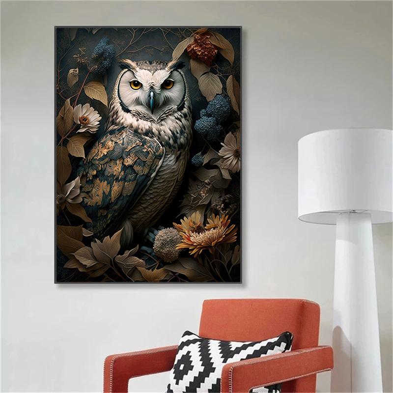 Винтажные животные в джунглях, цветы, холст, картина, печать плакатов, павлин, тукан, попугай, слон, обезьяна, настенная живопись, домашний декор для комнаты