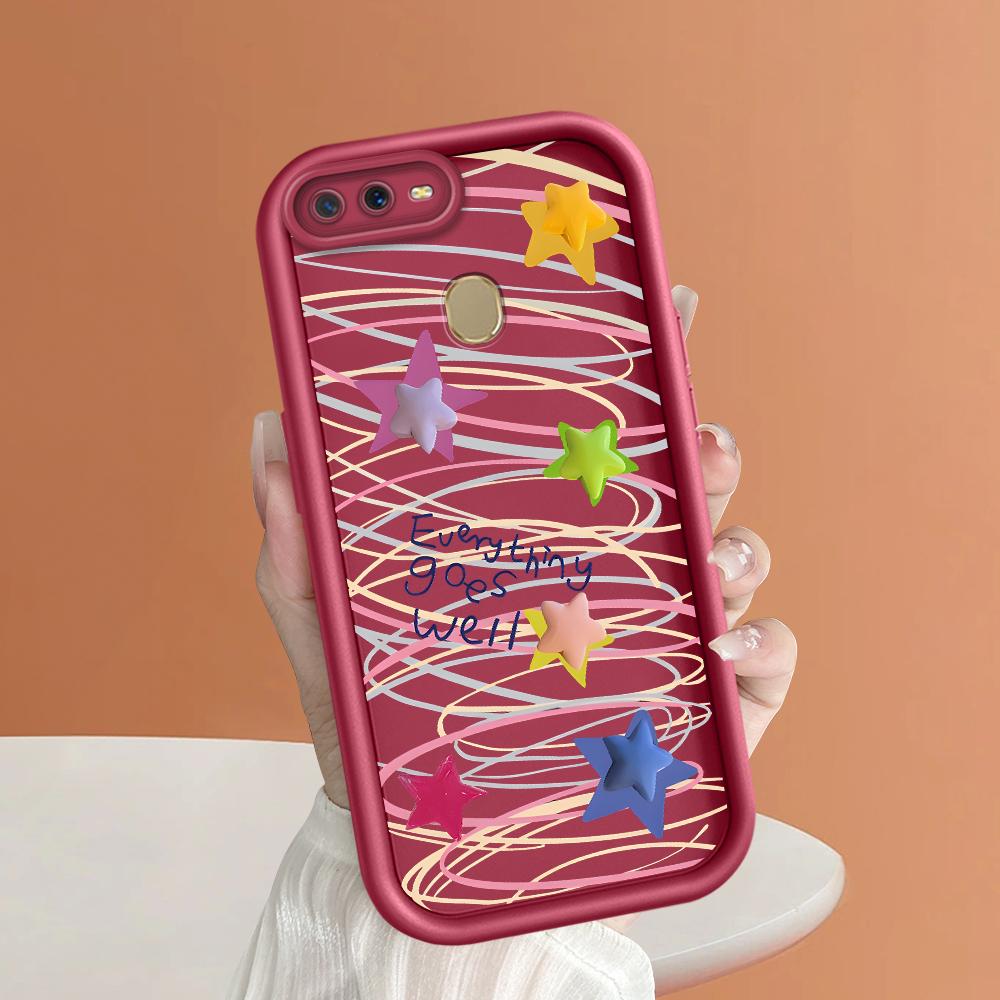 Мягкие силиконовые квадратные лестницы с мультяшным узором, полное покрытие, защита камеры, противоударный чехол для OPPO Reno Realme OnePlus