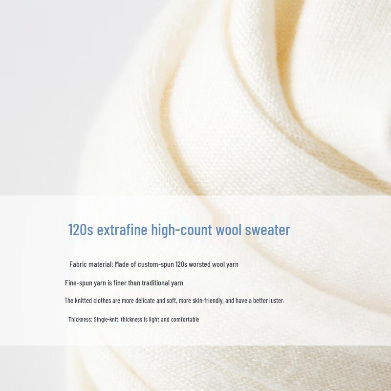 Hengyuanxiang Men's 120-Count Fine Merino Wool Turtleneck Sweater