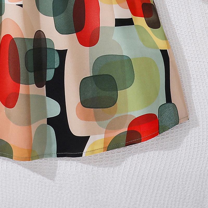 Girls' Big Kids Dress Children's Clothing Summer New Stylish Printed Flutter Sleeve Cute Polka Dot Dress