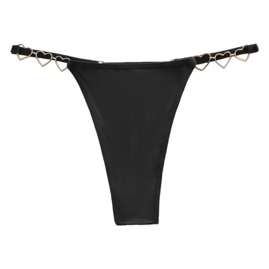 Женские трусики однотонные с украшением в виде сердца и кольца, с заниженной талией, бесшовные эластичные трусы