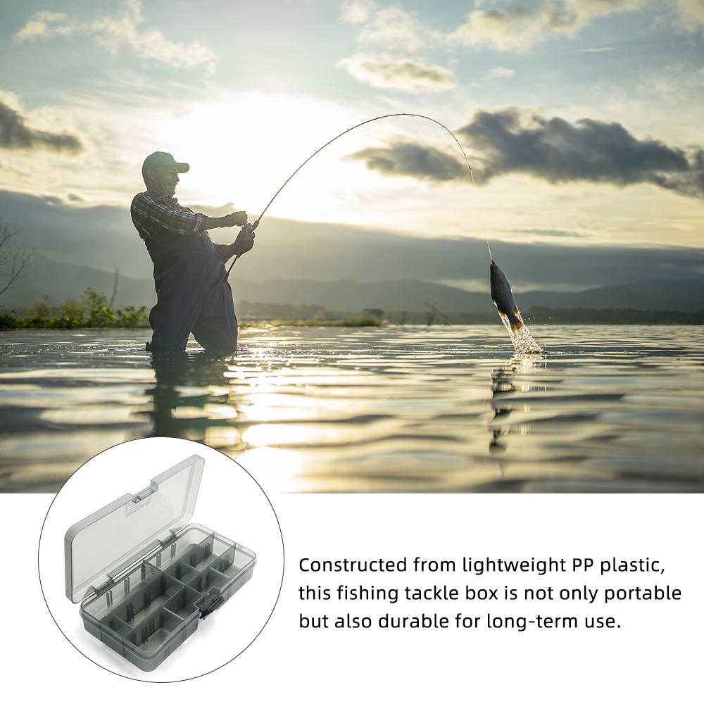 Plastic Fishing Tackle Box Fishing Lure Storage Case Fishing Bait Storage Organizer