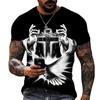 Summer Men's T-shirt 3D Print Loose Round Neck Short Sleeve Tops Men
