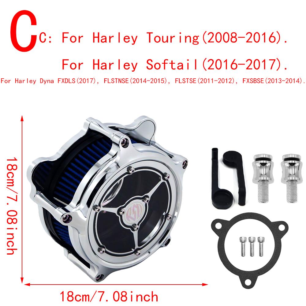 RSD Фильтр воздушного фильтра Clarity Хром Для Harley Sportster Iron 883 1200 Dyna Softail FXSTC Fat Bob Touring FLHT FLHTC