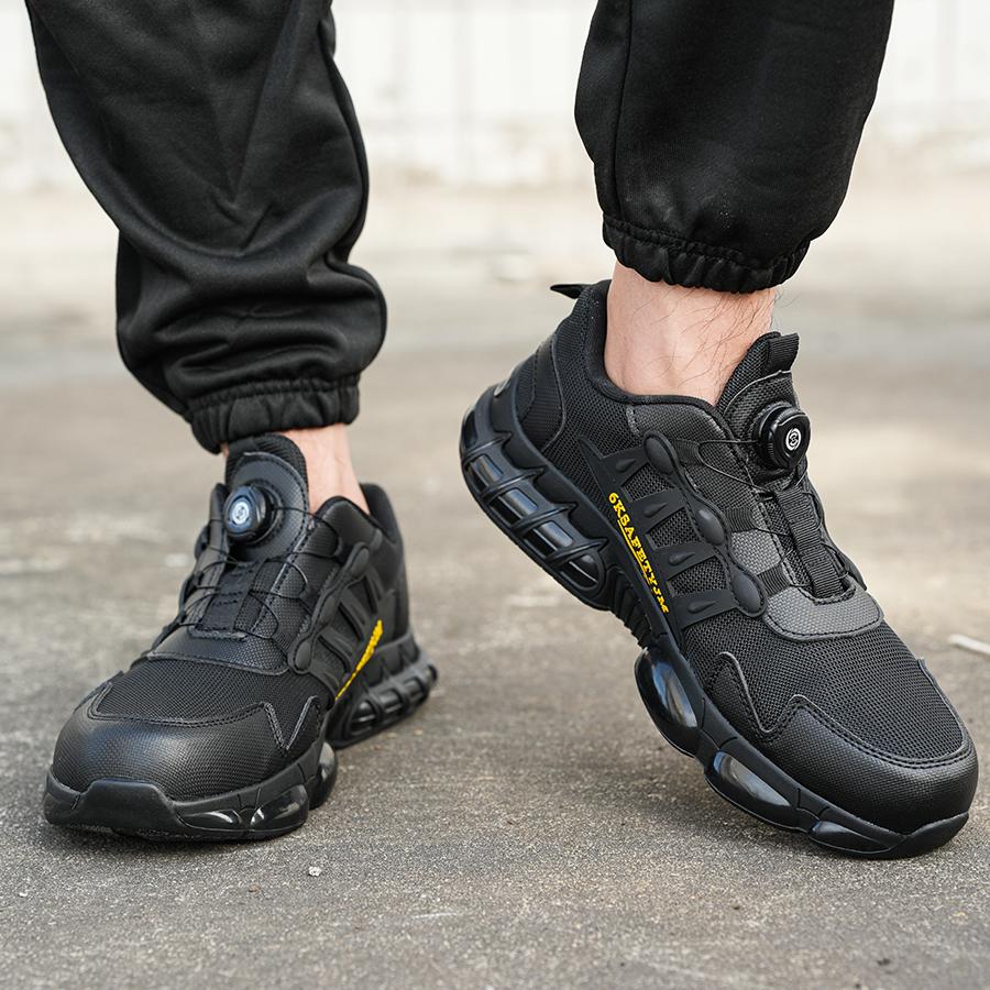 Мужская защитная обувь Обувь Мужская Стальной подносок Противопрокольная Усиленная подошва Легкая Мужская Рабочая обувь Дышащий Модный Спортивный ботинок