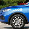 1/2/5PCS Car Racing Stickers Vehicle Car Decals Plaid Wheel Flags Reflector Safety Vinyl Stickers Prevention For Jeep