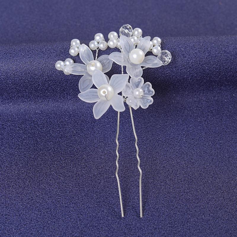 Silver Color Trendy Crystal Hair Pin For Women Party Pearl Hair Clip Pin Bridal Wedding Hair Accessories Jewelry Hairpin Gift