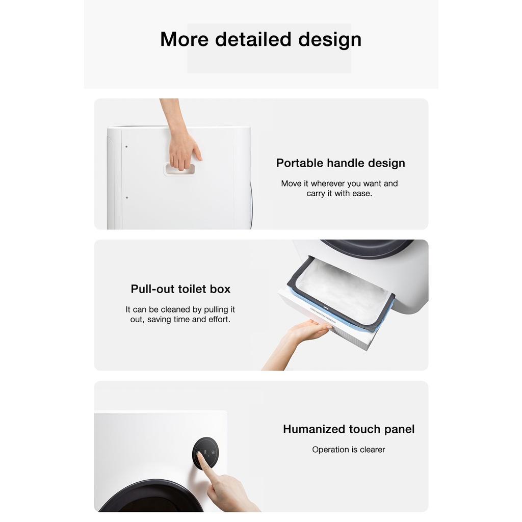 DC 12V 2A 9 функций Большой размер Лоток для кошек PET MARVEL Умный автоматический лоток для кошек Туалет для кошек 8 л