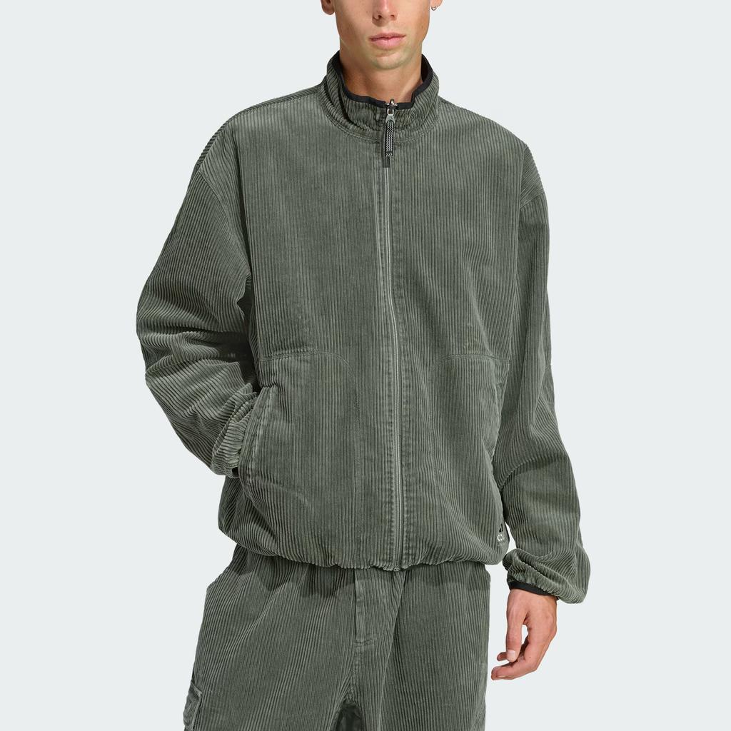 Adidas Серия оборудования FW25 Двусторонняя вельветовая куртка свободного кроя со стойкой, на молнии, с длинными рукавами, мужские куртки JV7660