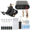 Complete Coil Tattoo Machine Set Tattoo Power Supply Needles Professional Tattoo Machine Kit for