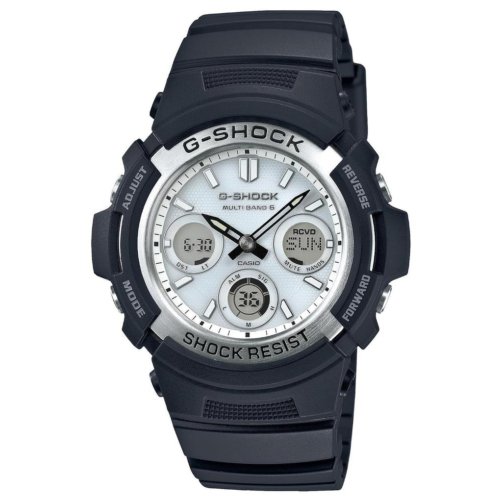 Наручные часы Casio G-Shock Оригинальный японский продукт Радиоуправляемые с питанием от солнечной энергии AWG-M100S-7AJF Черный