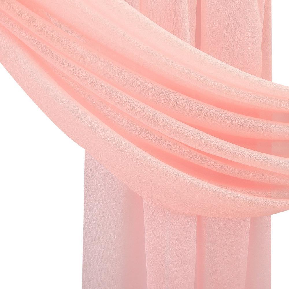 2 Panels Orange, White, Beiges, Pink Wedding Arch Drapes Event Background Curtain Birthday Party