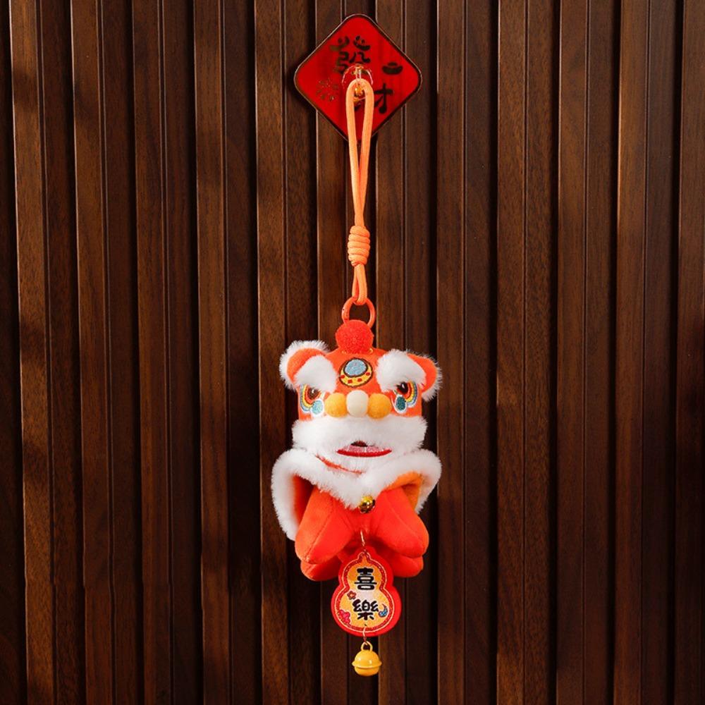 Bell Lion Dance Pendant Fortune Character Chinese New Year Gift 2026 Spring Festival