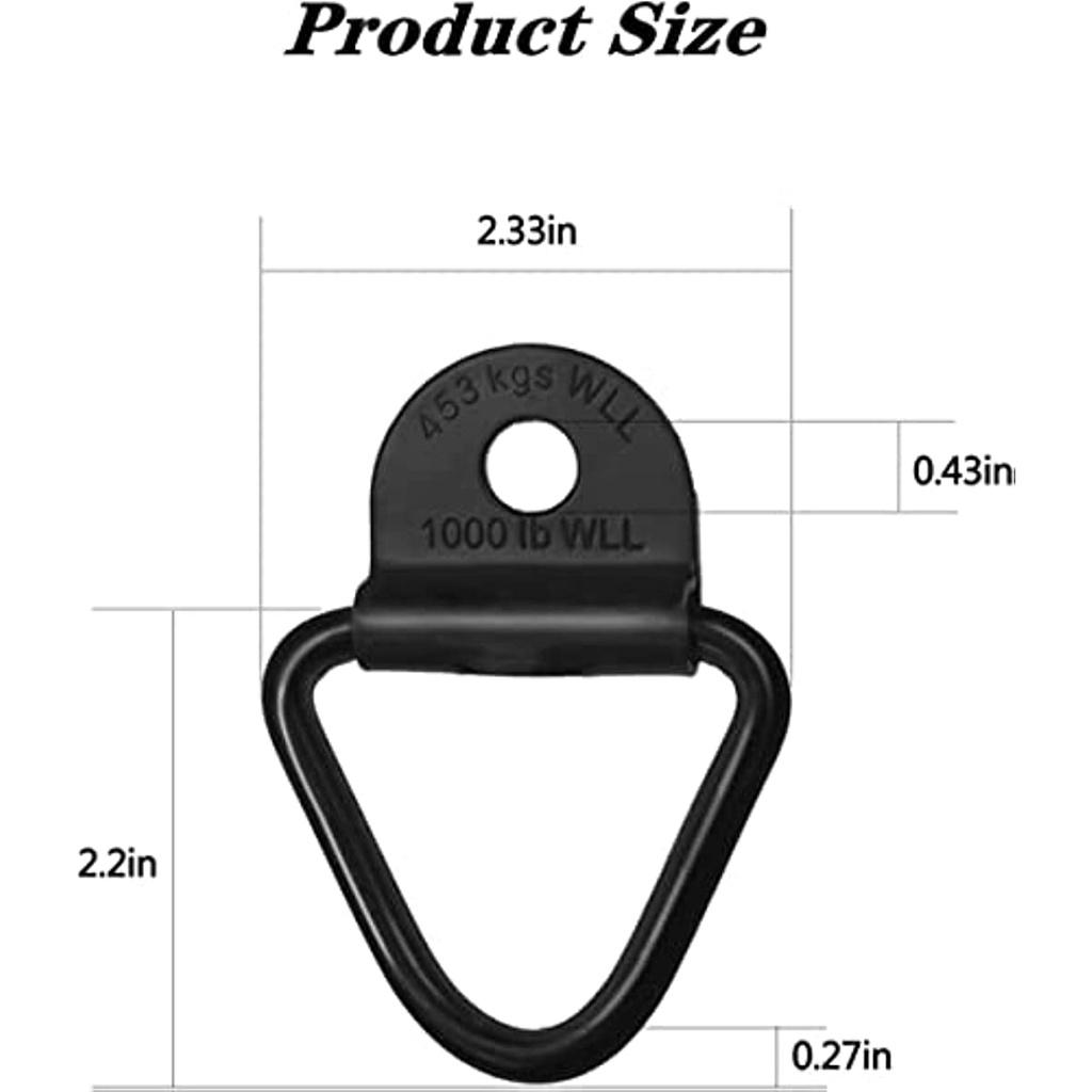 4 шт. якоря для крепления грузового V-образного кольца диаметром 2 дюйма, черные стальные болты для крепления V-образного кольца прицепа, замена для пикапов, прицепов, прицепов, грузовых автомобилей, склада