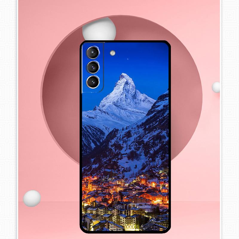 Чехол Zermatt Matterhorn Swiss Mountain для Samsung Galaxy S24 Ultra S22 Plus S20 S21 FE S8 S9 S10 Note 10 20 S23 Ultra Cover