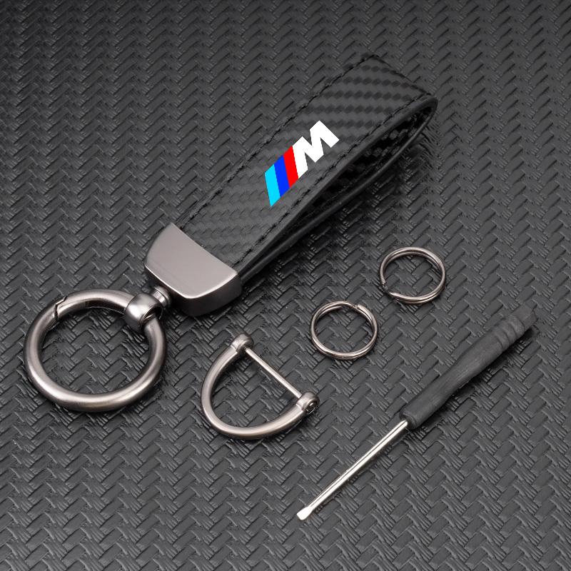 Car Carbon Fiber Keychain Microfiber Key Chain for BMW M Performance E36 E46 E90 E60 F10 F30 E39 F20 E87 E92 G30 X5 E70 E91 G20 ydbn48