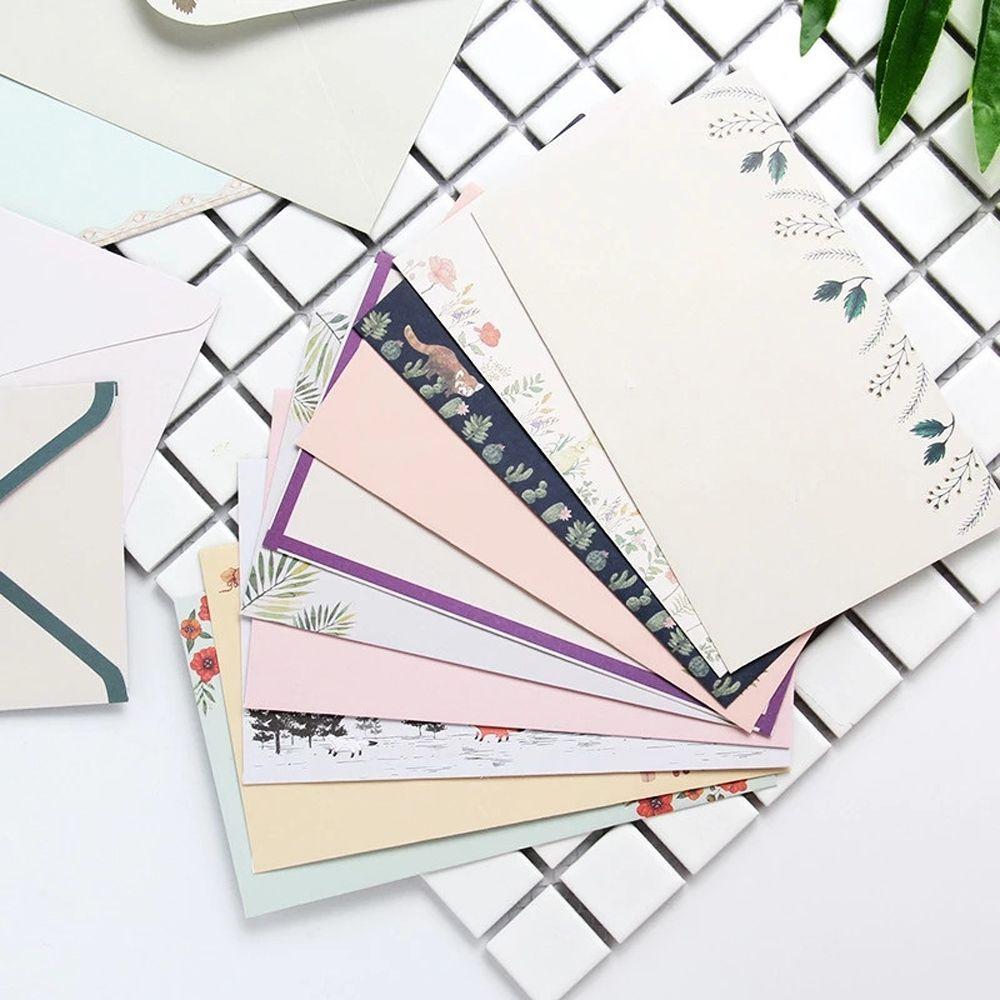 Letter Pad Different Style Beautiful Flower Letter Paper Writing Paper Envelope Stationery Paper