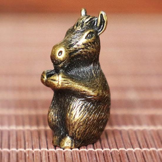 Мини-статуэтки зодиака, старинные китайские скульптуры животных зодиака фэн-шуй, микроландшафтный орнамент, сплав, чай, домашнее животное, украшение стола