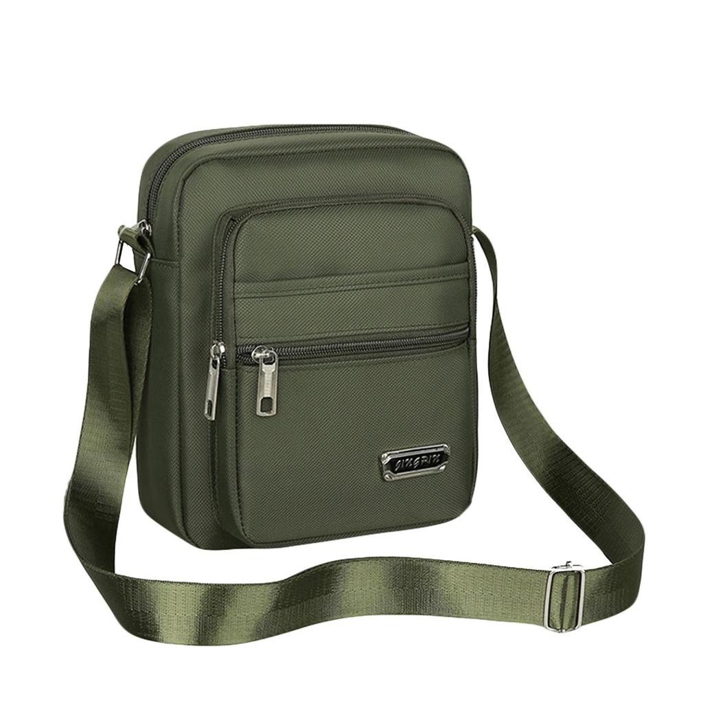 Четырехслойная водонепроницаемая сумка-мессенджер на одно плечо с застежкой-молнией, деловая сумка-бумажник