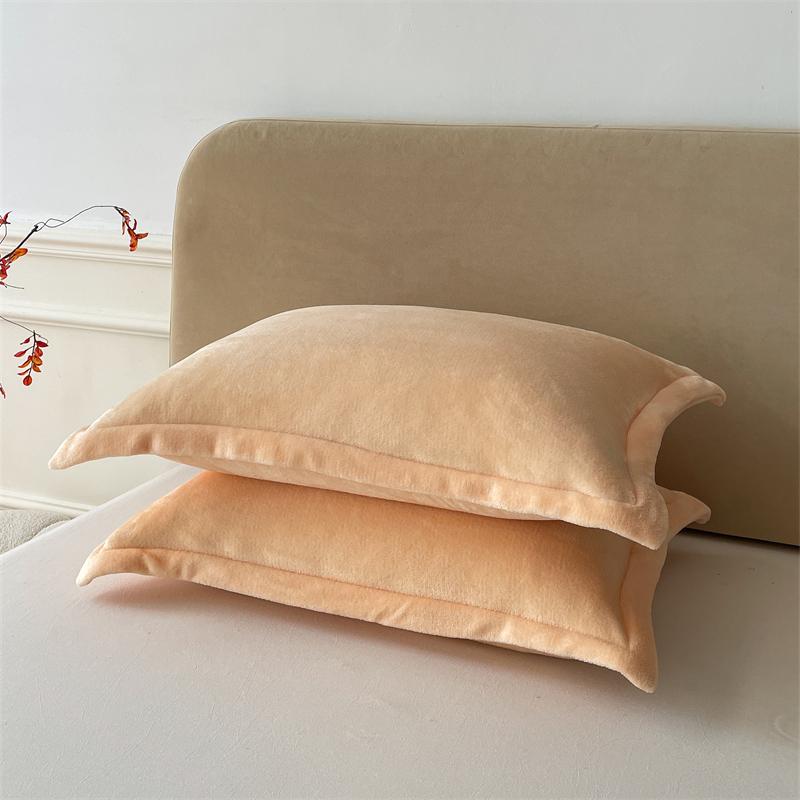 Solid Color Pillows Cover Velvet Pillowslip Funda Almohada 48x74cm Pillowcase Rectangle Cushion Cover 2pcs Warm Pillow Cases