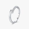 925 Sterling Silver Minimalist Geometric VVS1 Clarity Moissanite Eternity Band Rings for Women Office Fine Jewelry