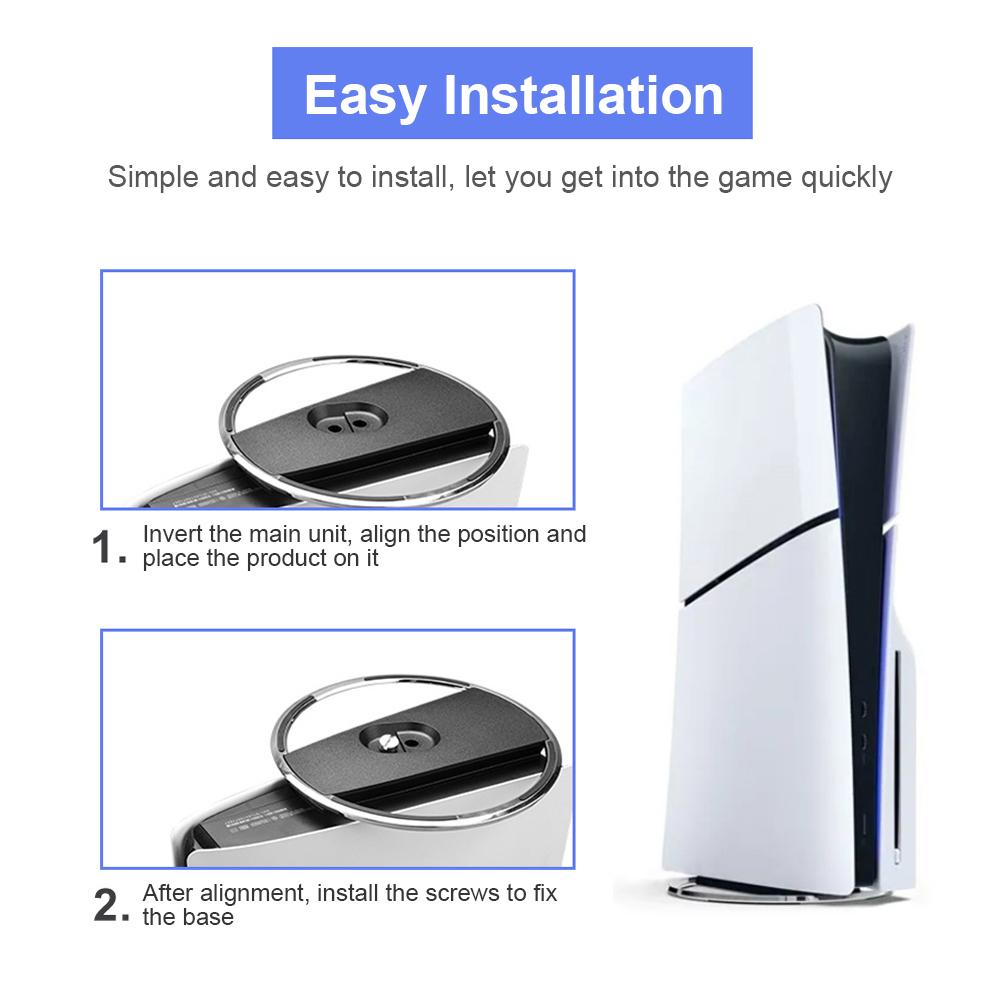 Портативная металлическая вертикальная подставка для PS5/PS5 Slim Disc/цифровой версии, нескользящая подставка-держатель для игровой консоли Playstation 5