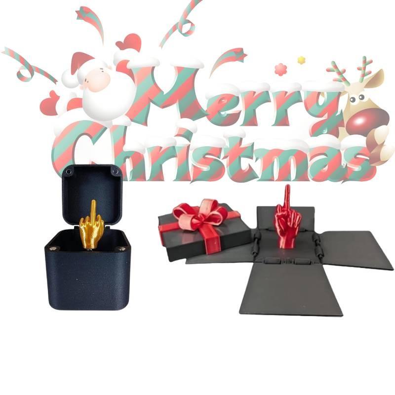 Уникальный и креативный декоративный подарок «Средний палец в коробке» для рождественских праздников