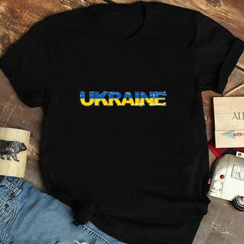 Ukraine Ladies T Shirt Summer Premium Short Sleeve T Shirt Flag Classic Ukraine Gift T Shirt Girls Harajuku Love T Shirt Tops Unisex