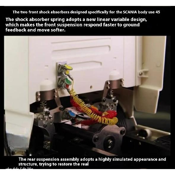 Metal Cab Simulated Dynamic Suspension System for 1/14 Tamiya RC Truck Trailer Tipper Scania R620 R470 R730 Car Upgrade Parts