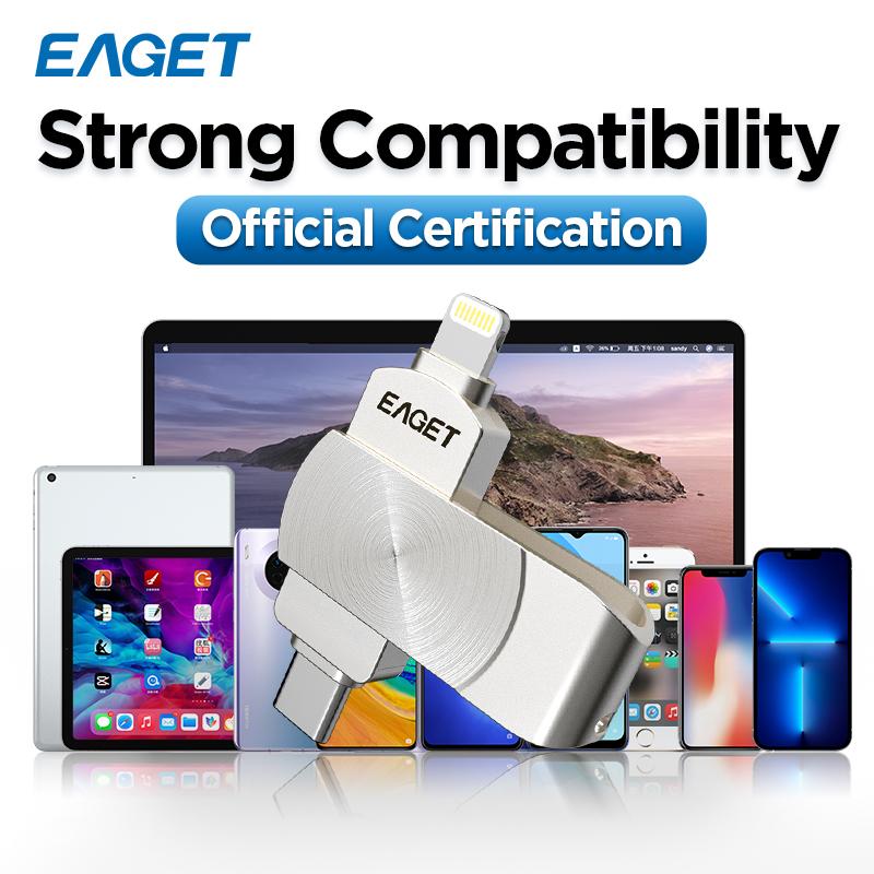 Сертифицированный MFi флэш-накопитель для телефона USB-накопитель, высокоскоростной внешний накопитель, совместимый с iPhone/iPad/Android/ПК