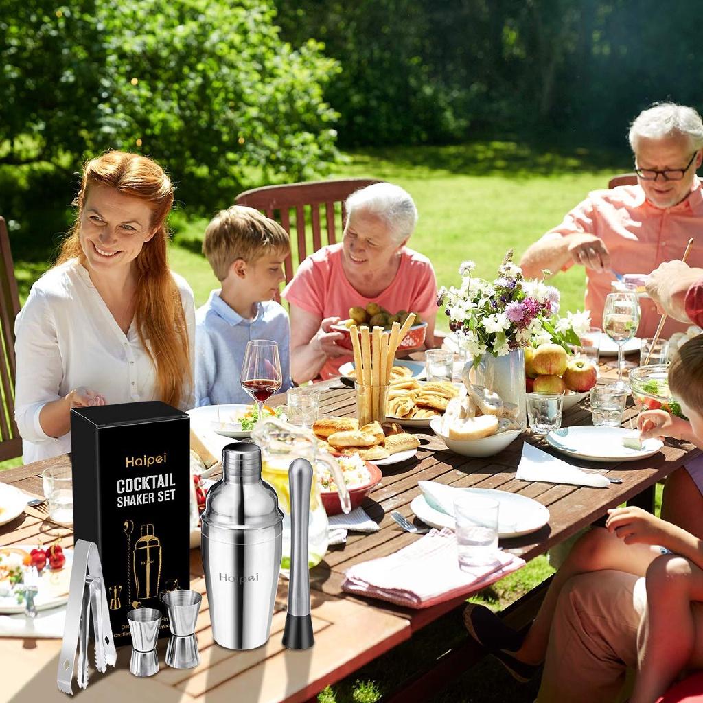 22 шт., шейкер для коктейльного бара «Мохито», миксер, мадлер, барная посуда, наборы для бара из нержавеющей стали, инструменты для бармена с камнем для виски
